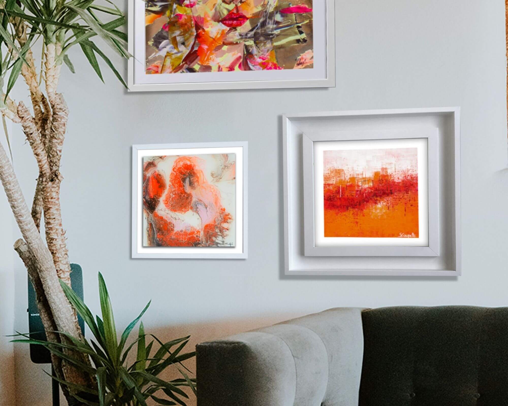 choisir décoration murale , mur de cadres